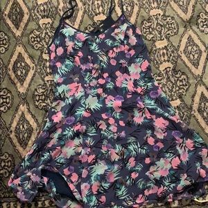 Aqua floral summer dress